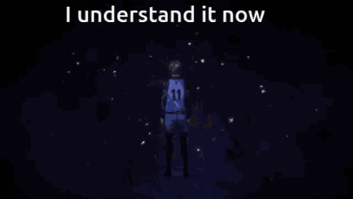 A Man With A Puzzle Piece Behind Him And The Words " I Understand It Now " Above Him GIF