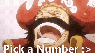 A Man With A Red Hat And Mustache Is Laughing With The Words Pick A Number Below Him GIF