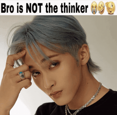 A Man With A Ring On His Finger And The Words Bro Is Not The Thinker Below Him GIF