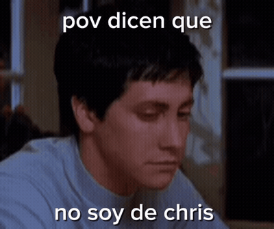 A Man With A Sad Look On His Face And The Words " Pov Dicen Que No Soy De Chris " GIF
