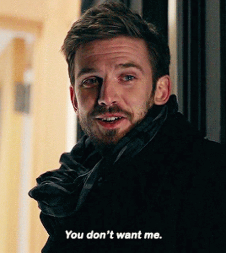 A Man With A Scarf Around His Neck Is Saying You Don 'T Want Me GIF