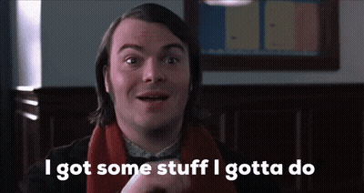 A Man With A Scarf Around His Neck Is Smiling And Says I Got Some Stuff I Gotta Do GIF