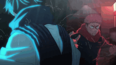 A Man With A Scarf Around His Neck Is Standing Next To Another Man GIF