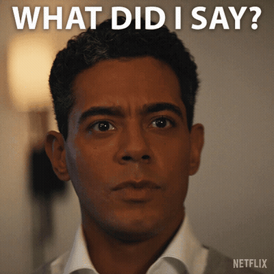 A Man With A Serious Look On His Face And The Words What Did I Say Behind Him GIF