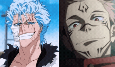 A Man With A Skull On His Face Is Next To Another Man GIF
