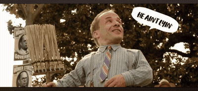 A Man With A Speech Bubble That Says He Ain T Yin GIF