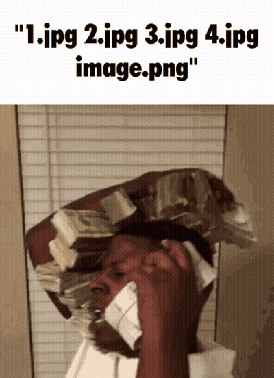 A Man With A Stack Of Money On His Head Talking On A Phone GIF