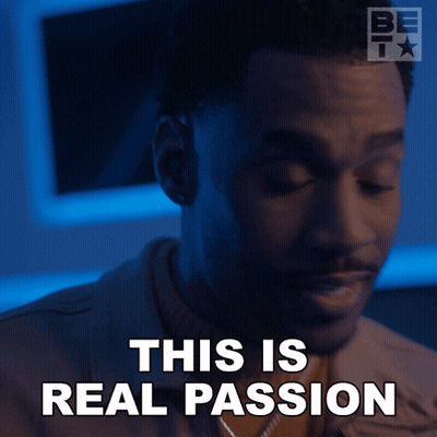A Man With A Surprised Look On His Face And The Words This Is Real Passion GIF