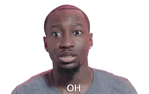 A Man With A Surprised Look On His Face Has The Word Oh Written On His Chest Sticker