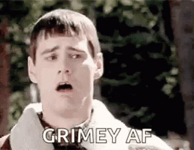 A Man With A Surprised Look On His Face Is Saying Grimey Af . GIF