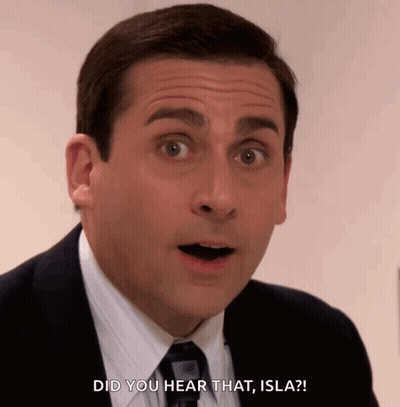 A Man With A Surprised Look On His Face Says Did You Hear That Isla GIF