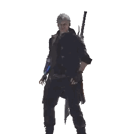 A Man With A Sword In His Hand Is Dancing Sticker