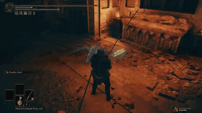 A Man With A Sword Stands In Front Of A Sign That Says " We 'Re So Back " GIF