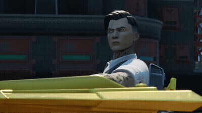 A Man With A Tattoo On His Arm Is Sitting In A Yellow Car GIF