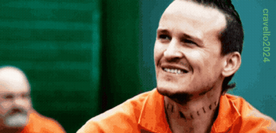 A Man With A Tattoo On His Neck Is Smiling With The Year 2024 On The Bottom GIF