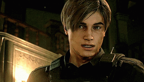 A Man With A Walkie Talkie On His Back Is Standing In A Dark Room . GIF