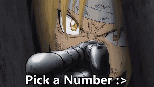 A Man With Bandages On His Head Is Pointing At The Words Pick A Number > GIF