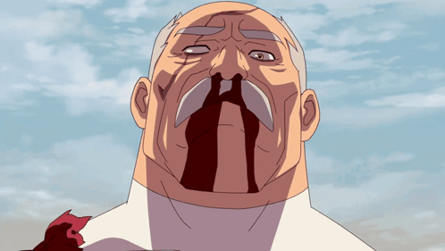 A Man With Blood Coming Out Of His Nose And Mouth GIF