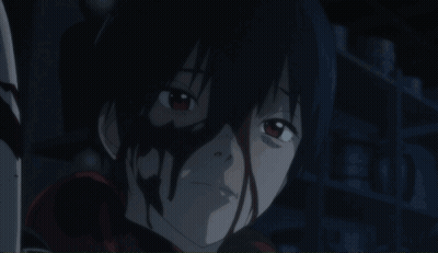 A Man With Blood On His Face Holds Another Man 'S Hand GIF