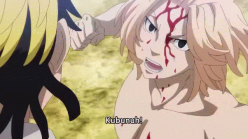 A Man With Blood On His Face Is Being Punched By Another Man And Says Kubunuh GIF