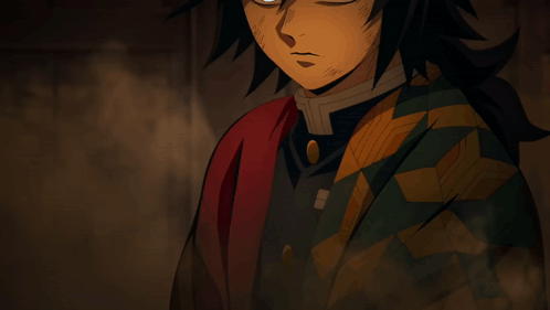 A Man With Blue Eyes Is Holding A Sword GIF