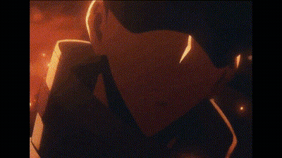 A Man With Blue Eyes Is Standing In Front Of A Fire With The Words `` Dont Test Me '' Written On The Bottom . GIF