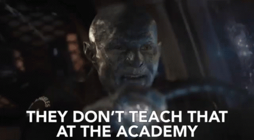 A Man With Blue Paint On His Face Is Saying They Do N't Teach That At The Academy . GIF