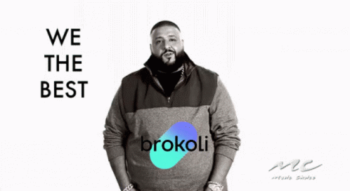 A Man With Brokoli Written On His Shirt GIF