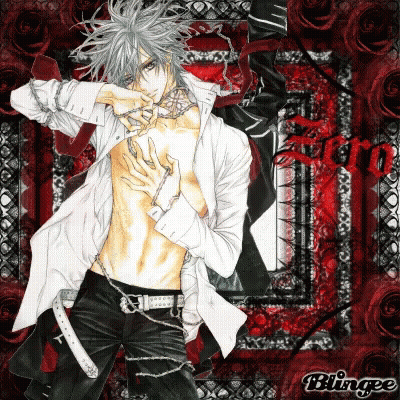 A Man With Chains Around His Neck Is Surrounded By Red Roses GIF