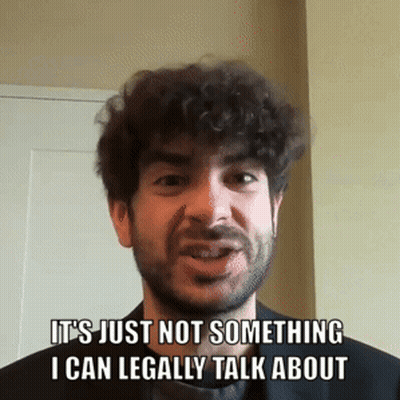 A Man With Curly Hair And A Beard Says " It 'S Just Not Something I Can Legally Talk About " GIF