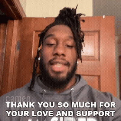 A Man With Dreadlocks Is Saying Thank You So Much For Your Love And Support GIF