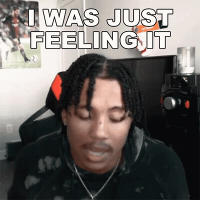A Man With Dreadlocks Says I Was Just Feeling It In Front Of A Computer GIF