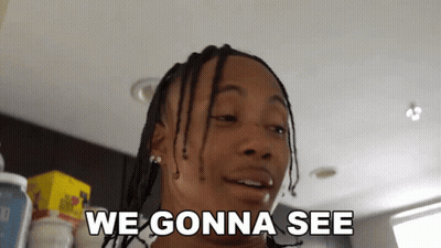 A Man With Dreadlocks Says " We Gonna See " GIF