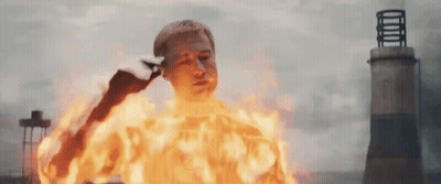 A Man With Flames Coming Out Of His Body GIF