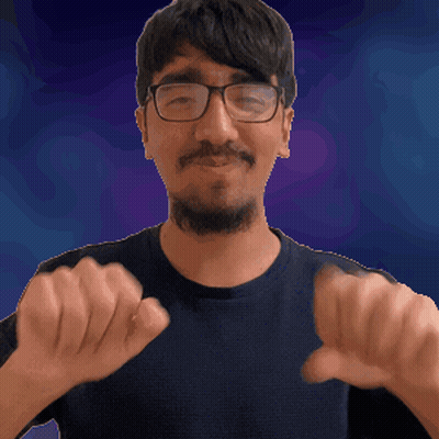 A Man With Glasses And A Beard Giving A Thumbs Down Sign GIF