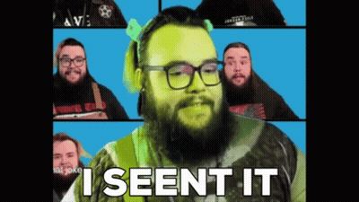 A Man With Glasses And A Beard Has The Words I Seen It On His Face GIF