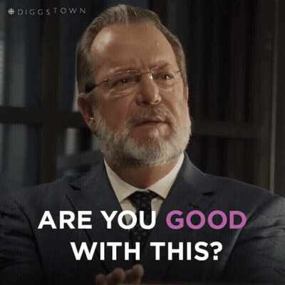 A Man With Glasses And A Beard Is Asking If He Is Good With This GIF