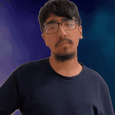 A Man With Glasses And A Beard Is Giving A Thumbs Down Sign GIF