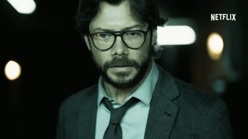 A Man With Glasses And A Beard Is On A Netflix Poster GIF