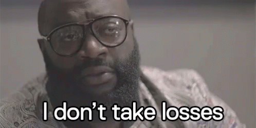 A Man With Glasses And A Beard Is Saying `` I Don T Take Losses '' . GIF