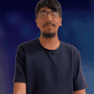A Man With Glasses And A Beard Is Taking A Selfie With His Arms Outstretched GIF