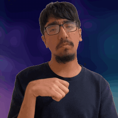 A Man With Glasses And A Beard Is Waving GIF