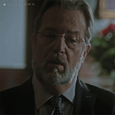 A Man With Glasses And A Beard Is Wearing A Suit And Tie With The Hashtag #Diggstown GIF