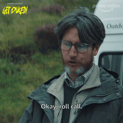A Man With Glasses And A Beard Says " Okay Roll Call " GIF