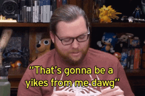 A Man With Glasses And A Beard Says That 'S Gonna Be A Yikes From Me Dawg GIF