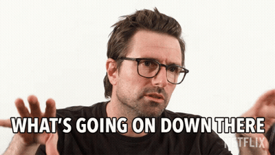 A Man With Glasses And A Beard Says What 'S Going On Down There GIF