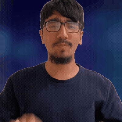 A Man With Glasses And A Beard Shows His Hands GIF