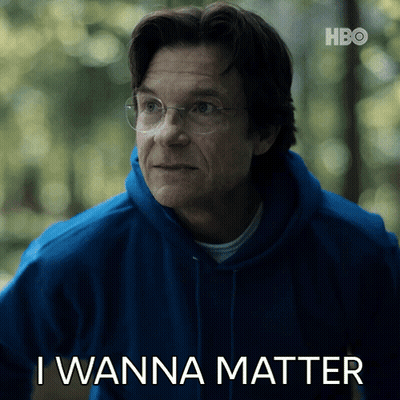 A Man With Glasses And A Blue Hoodie Says I Wanna Matter GIF