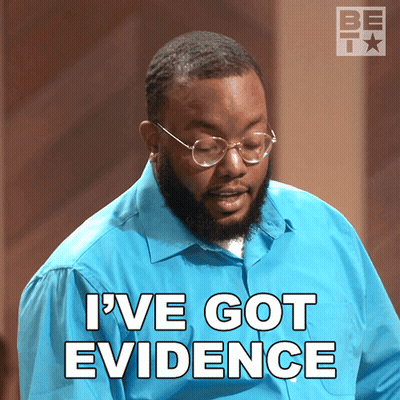 A Man With Glasses And A Blue Shirt Says I 'Ve Got Evidence GIF