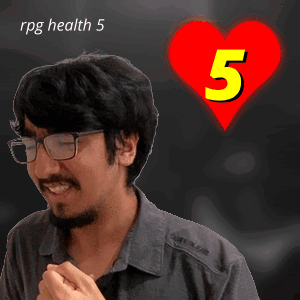 A Man With Glasses And A Heart With The Number 5 GIF
